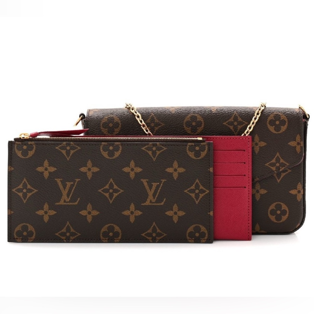 Authentic Louis Vuitton Felicie pochette Monogram M81896